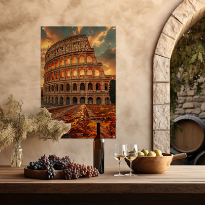 Colosseum in Herfstlicht tuinposter