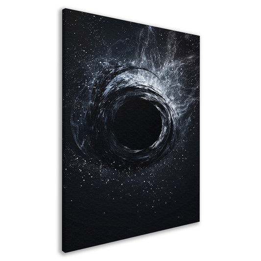 Abstract Zwart Gat in Kosmische Werveling canvas