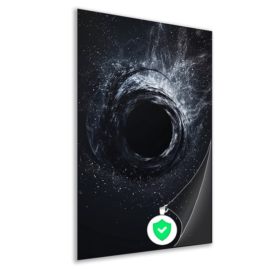 Abstract Zwart Gat in Kosmische Werveling poster