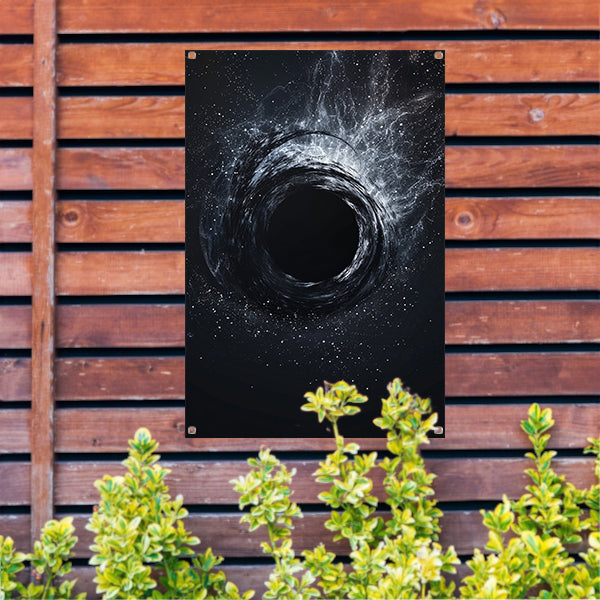 Abstract Zwart Gat in Kosmische Werveling tuinposter