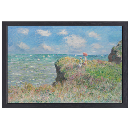 Kliffenwandeling bij Pourville - Claude Monet canvas met baklijst