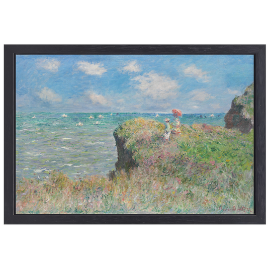 Kliffenwandeling bij Pourville - Claude Monet canvas met baklijst