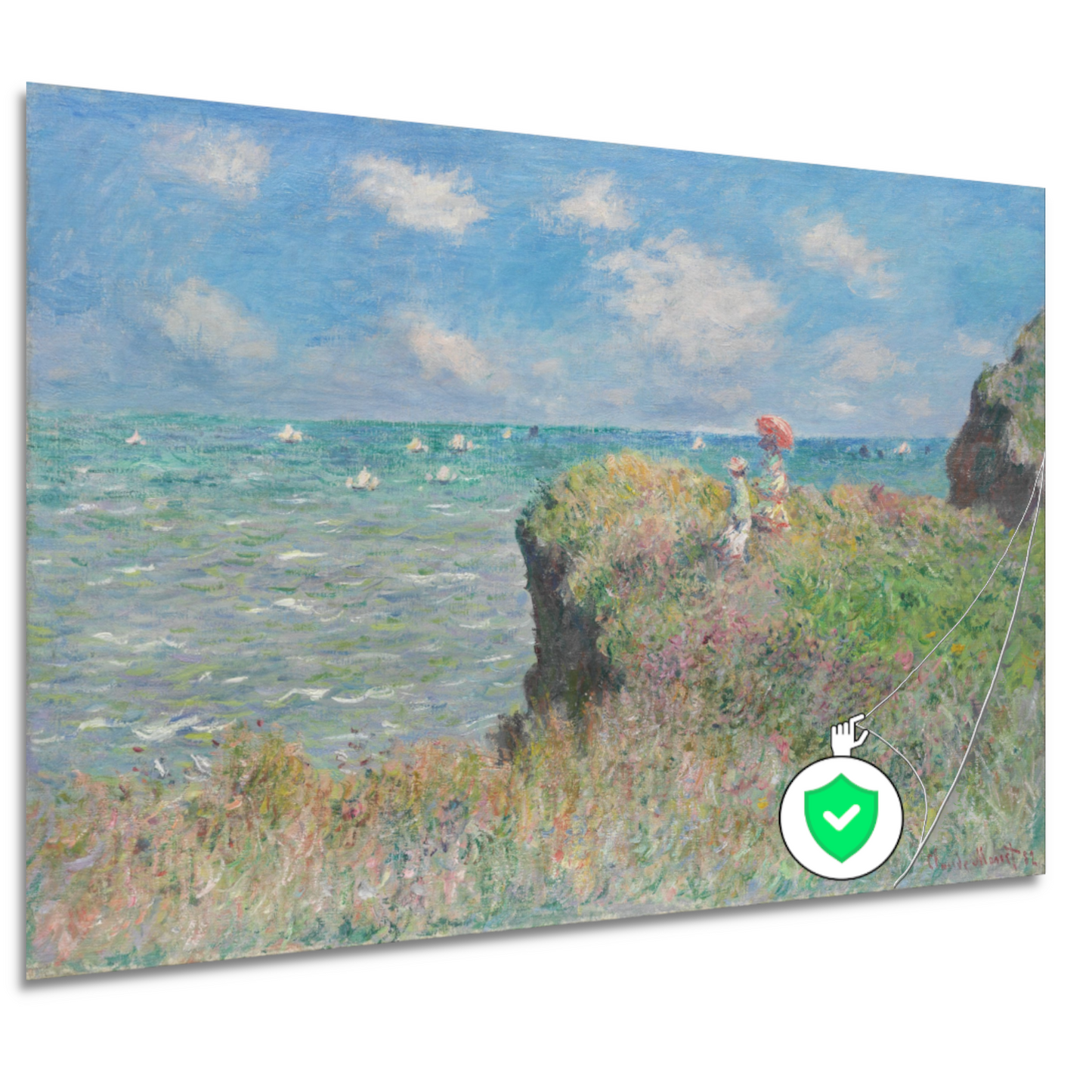 Kliffenwandeling bij Pourville - Claude Monet poster