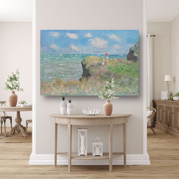 Kliffenwandeling bij Pourville - Claude Monet poster