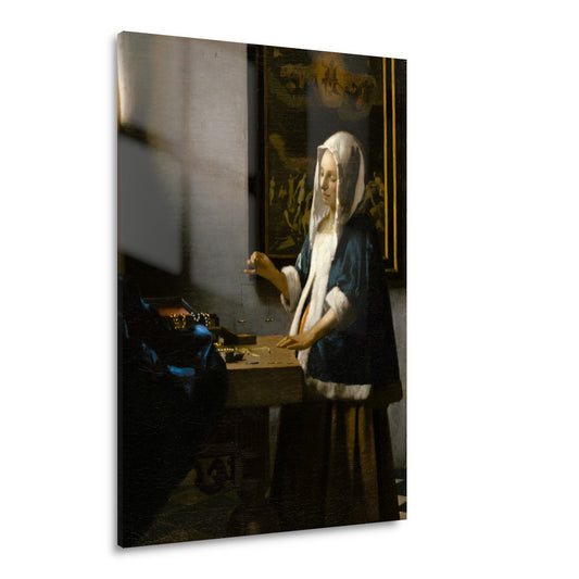 Vrouw met een weegschaal - Johannes Vermeer Acrylglas
