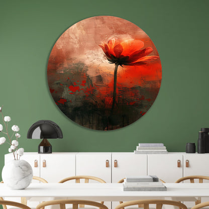 Abstracte bloem tegen kleurrijke achtergrond forex muurcirkel