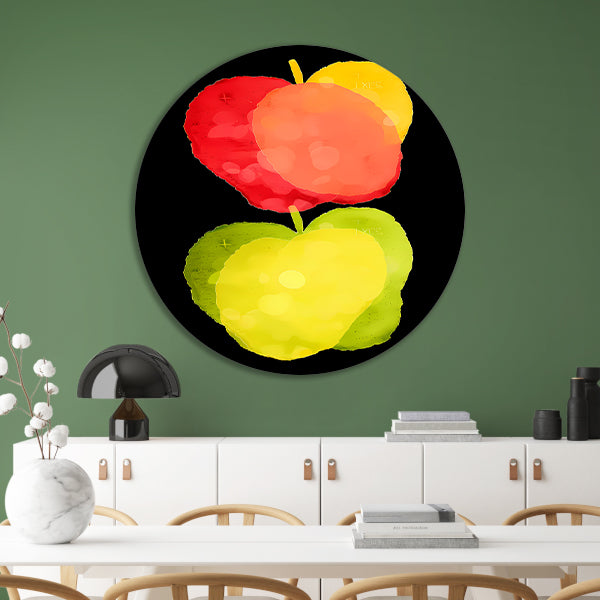Abstract Waterverf Appels forex muurcirkel