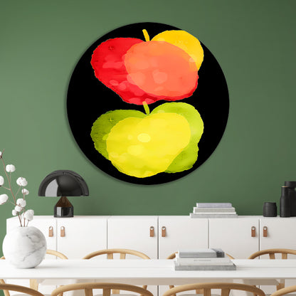 Abstract Waterverf Appels forex muurcirkel