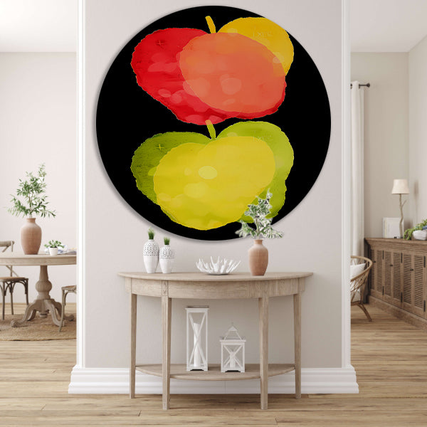 Abstract Waterverf Appels forex muurcirkel