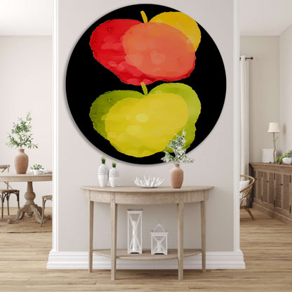 Abstract Waterverf Appels forex muurcirkel