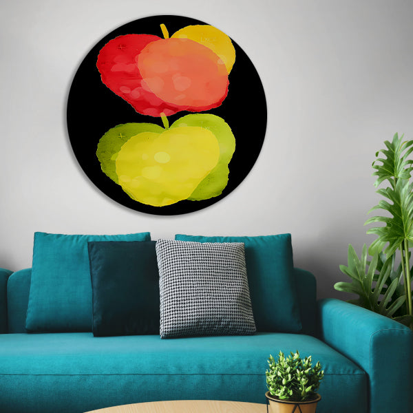 Abstract Waterverf Appels forex muurcirkel
