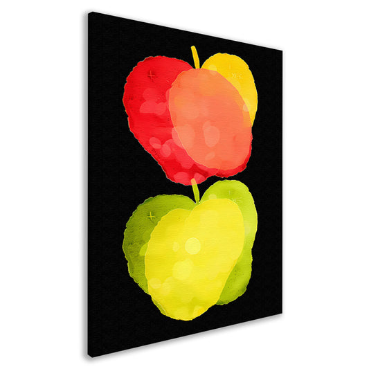 Abstract Waterverf Appels canvas