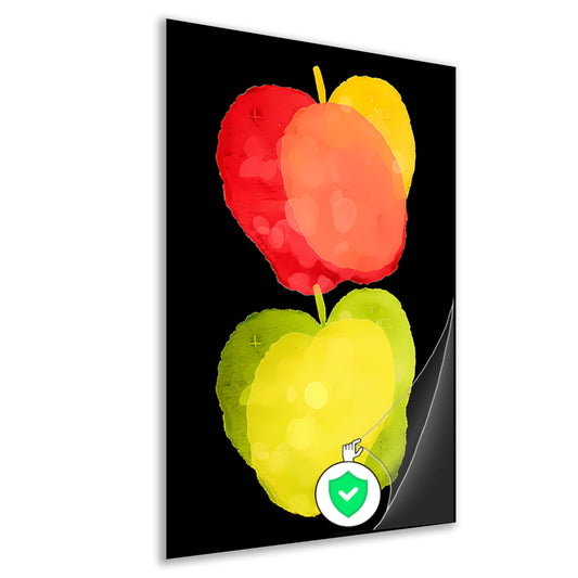Abstract Waterverf Appels poster