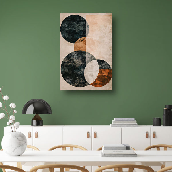Abstracte Samenspel van Cirkels en Lijnen canvas