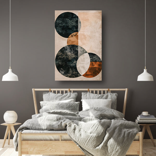 Abstracte Samenspel van Cirkels en Lijnen canvas