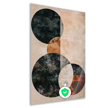 Abstracte Samenspel van Cirkels en Lijnen poster