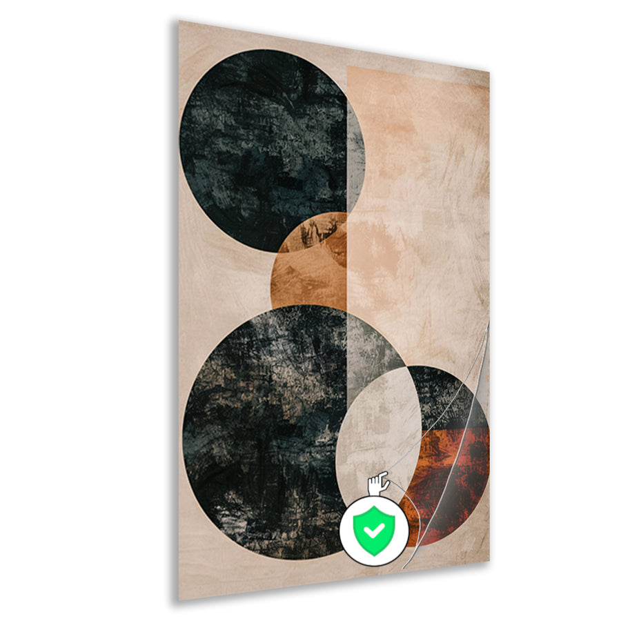 Abstracte Samenspel van Cirkels en Lijnen poster