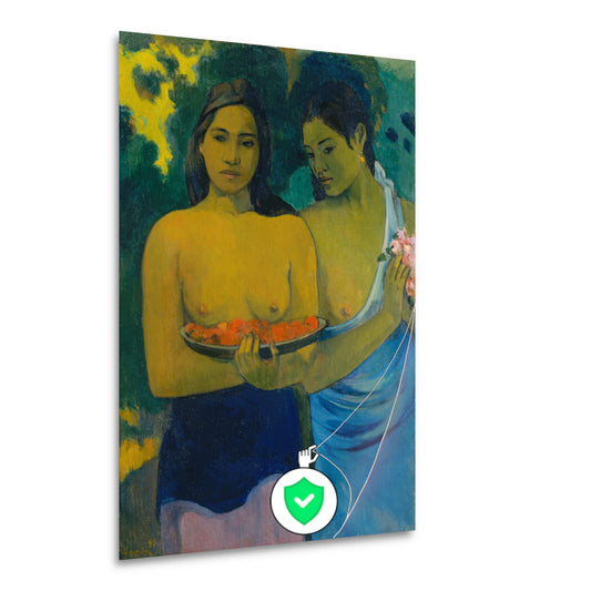 Twee Tahitiaanse vrouwen - Paul Gauguin poster