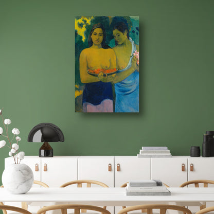 Twee Tahitiaanse vrouwen - Paul Gauguin poster