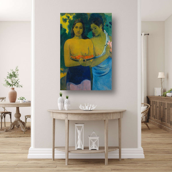 Twee Tahitiaanse vrouwen - Paul Gauguin poster