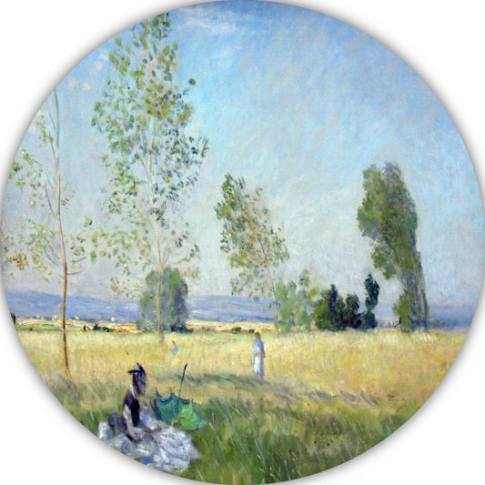 Zomer - Claude Monet aluminium muurcirkel