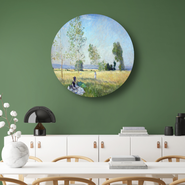 Zomer - Claude Monet aluminium muurcirkel