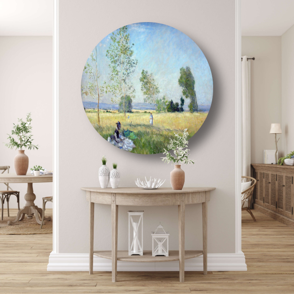 Zomer - Claude Monet aluminium muurcirkel