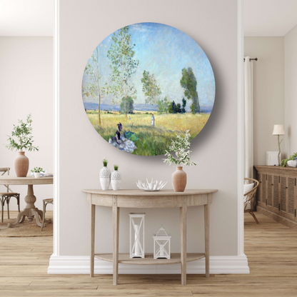 Zomer - Claude Monet aluminium muurcirkel