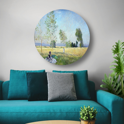 Zomer - Claude Monet aluminium muurcirkel
