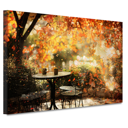 Minimalistische Tafel met Stoel canvas