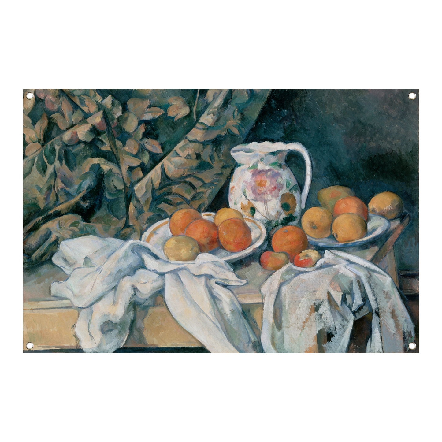 Stilleven met een gordijn - Paul Cézanne tuinposter