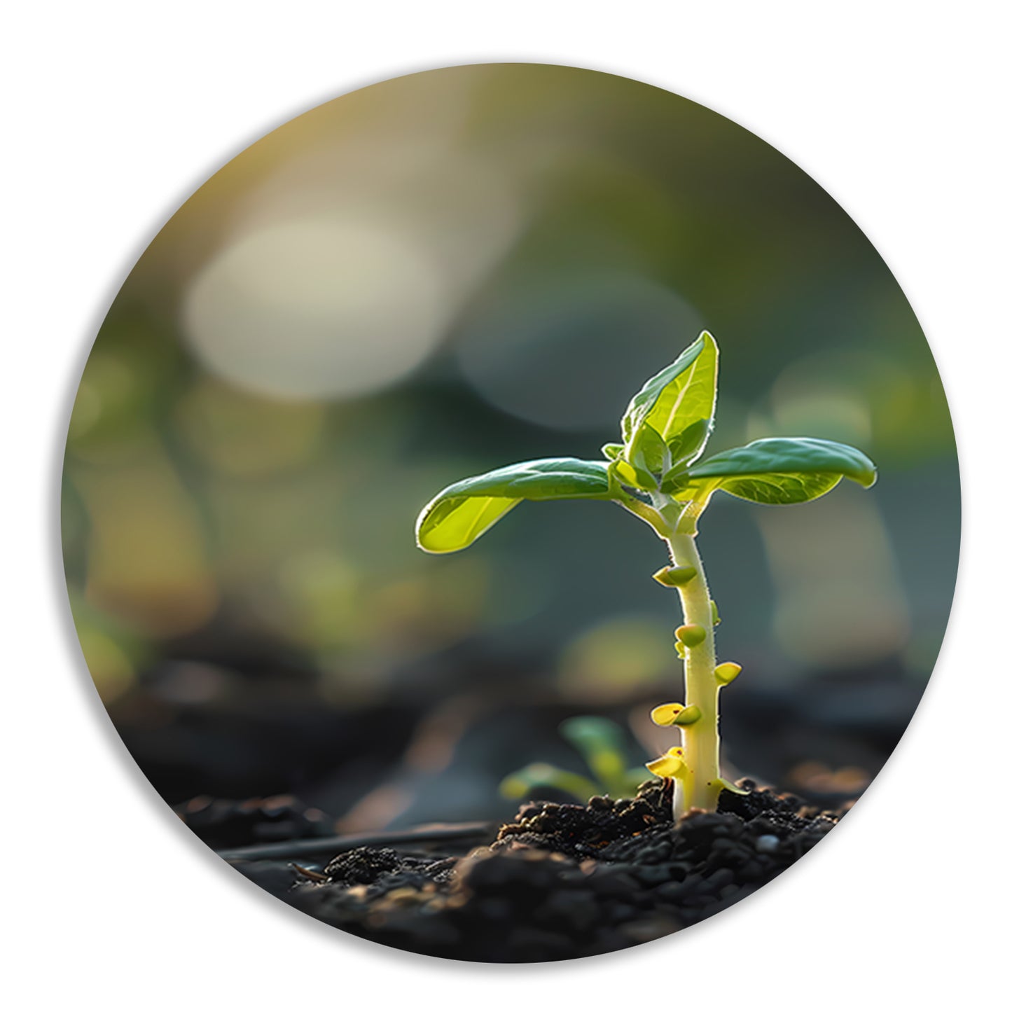 Jonge plant in ochtendzon forex muurcirkel