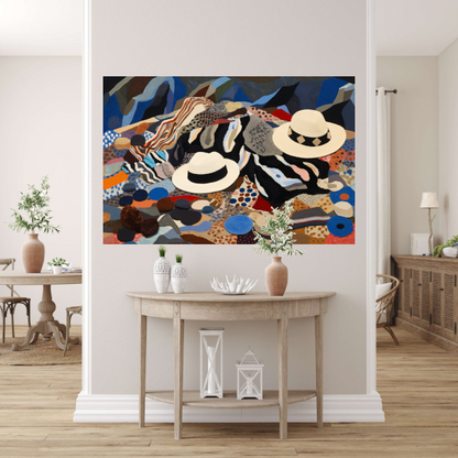 Kleurrijke Hoeden in Textuur Paradijs acrylglas