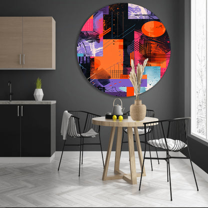 Abstract  met felle kleuren forex muurcirkel