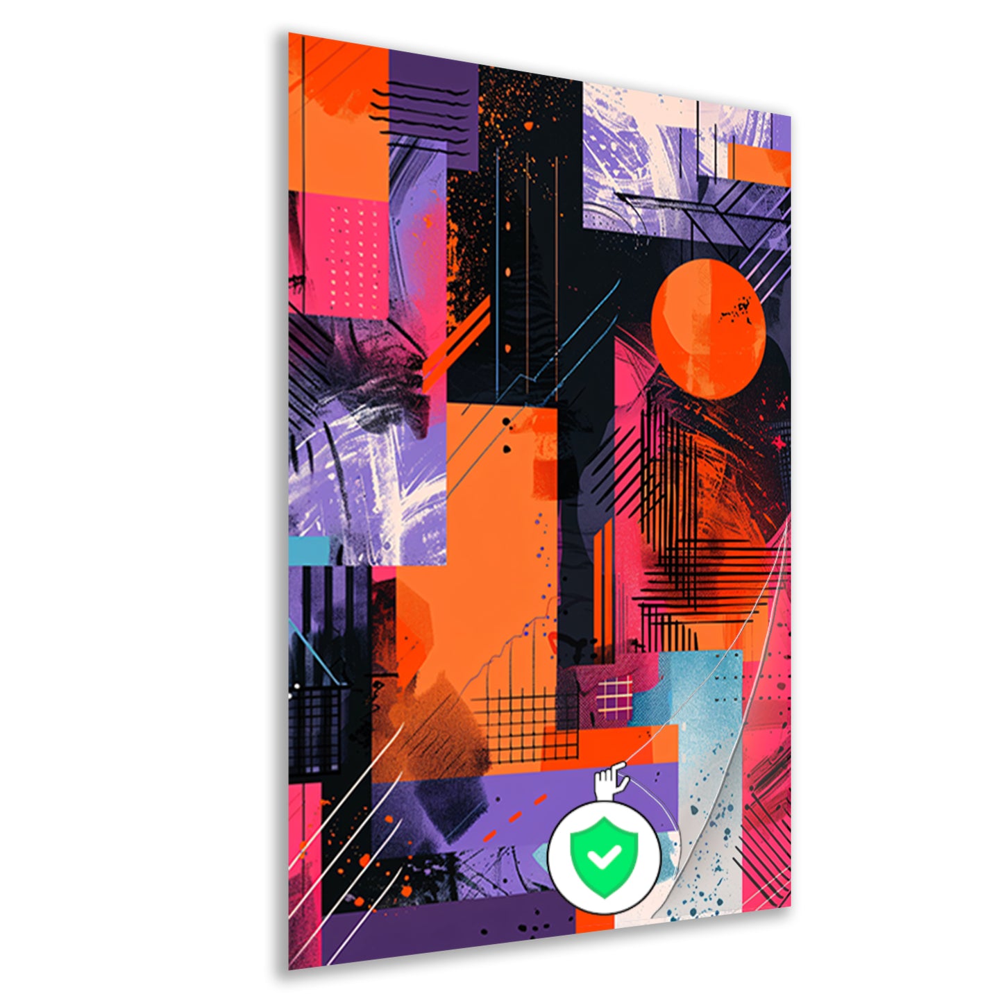 Abstract  met felle kleuren poster