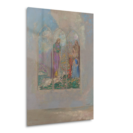 Toewijding in de buurt van een rode struik - Odilon Redon Acrylglas