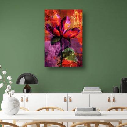 Kleurrijk abstract bloemenontwerp met levendige tinten poster