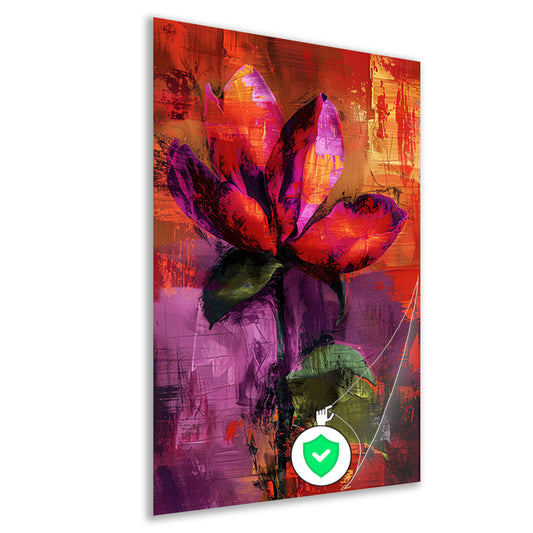 Kleurrijk abstract bloemenontwerp met levendige tinten poster