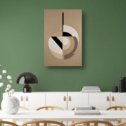 Abstracte geometrie in monochrome tinten canvas