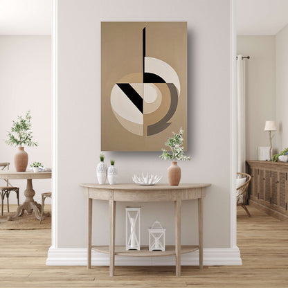 Abstracte geometrie in monochrome tinten canvas