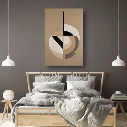 Abstracte geometrie in monochrome tinten canvas
