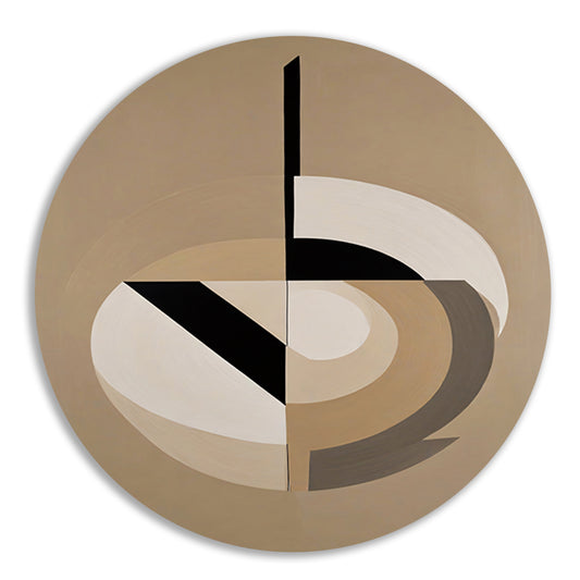 Abstracte geometrie in monochrome tinten forex muurcirkel