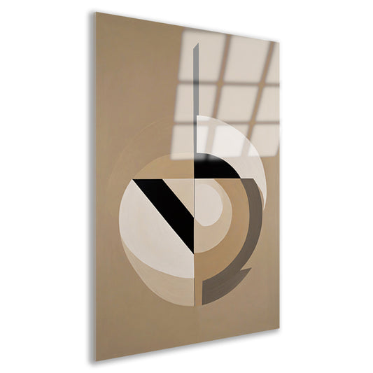 Abstracte geometrie in monochrome tinten acrylglas