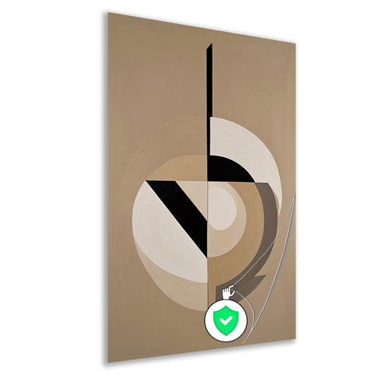 Abstracte geometrie in monochrome tinten poster