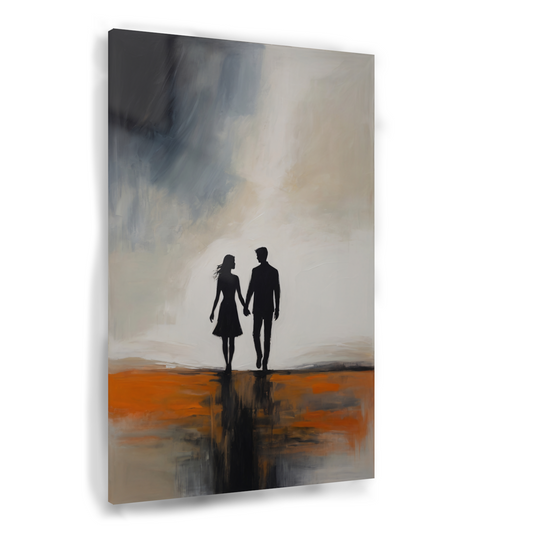 Reflectie van Verbinding in Oranje Schemering Acrylglas