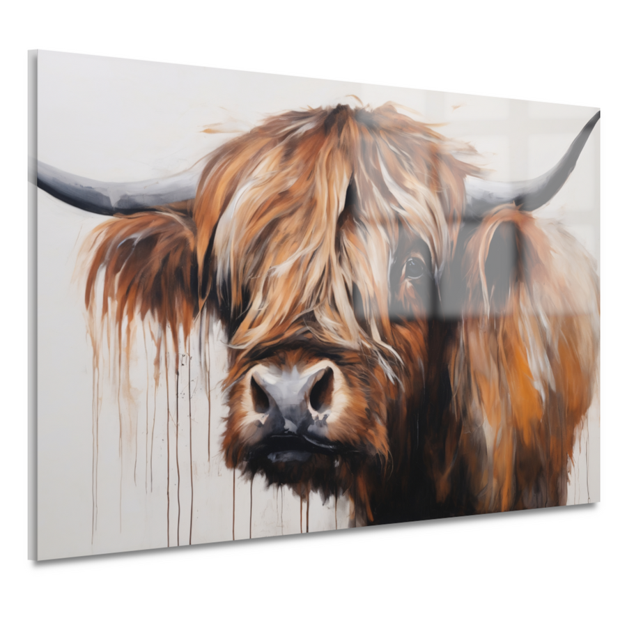 Intens blik Schotse Hoogland koe acrylglas
