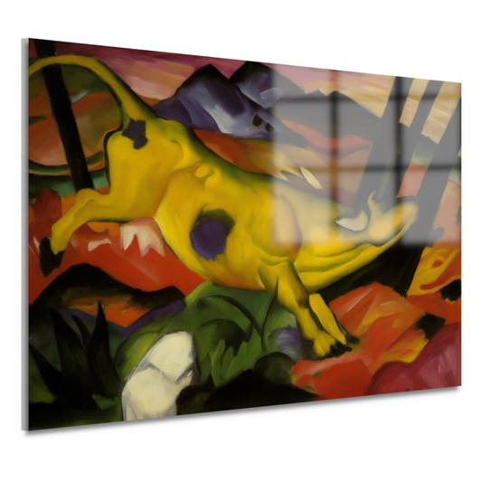 De gele koe - Franz Marc acrylglas