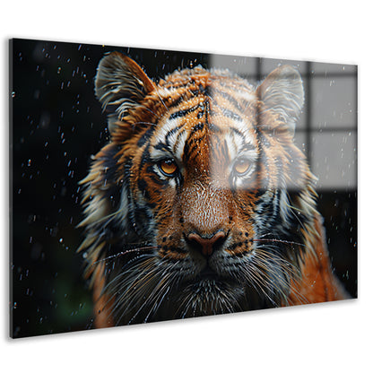 Regenbui op tijger acrylglas
