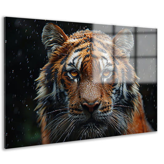 Regenbui op tijger acrylglas