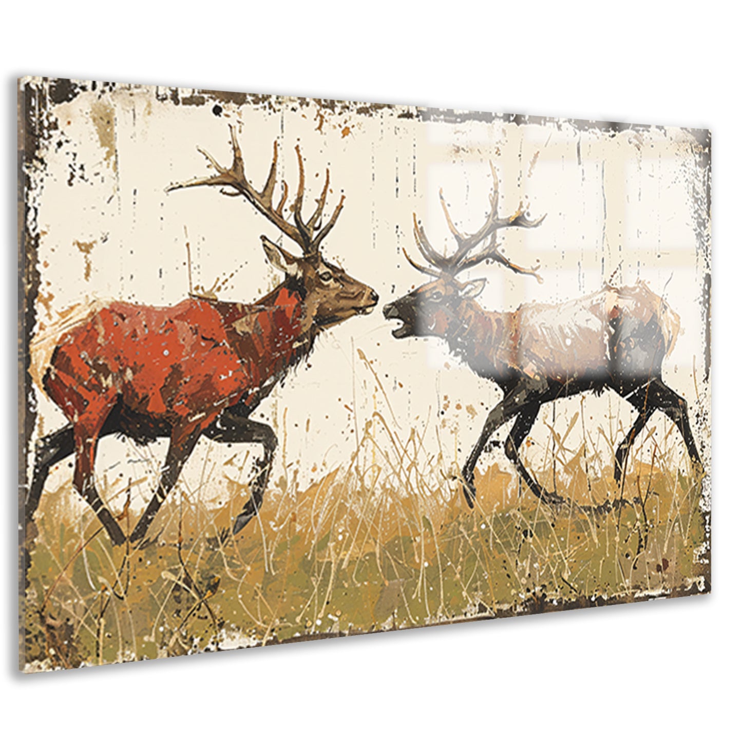 Twee Herten Gevecht Bos acrylglas